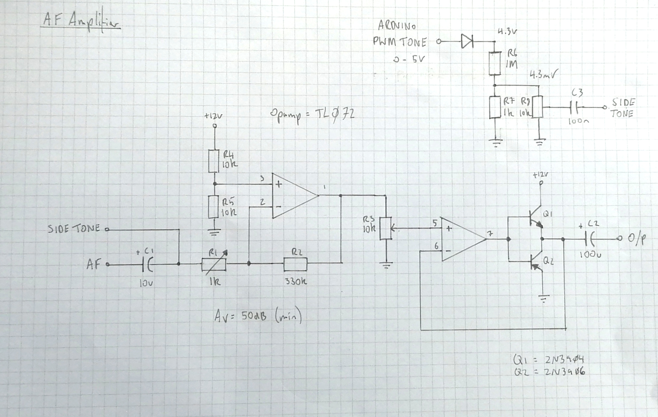 Audio amplifier schematic