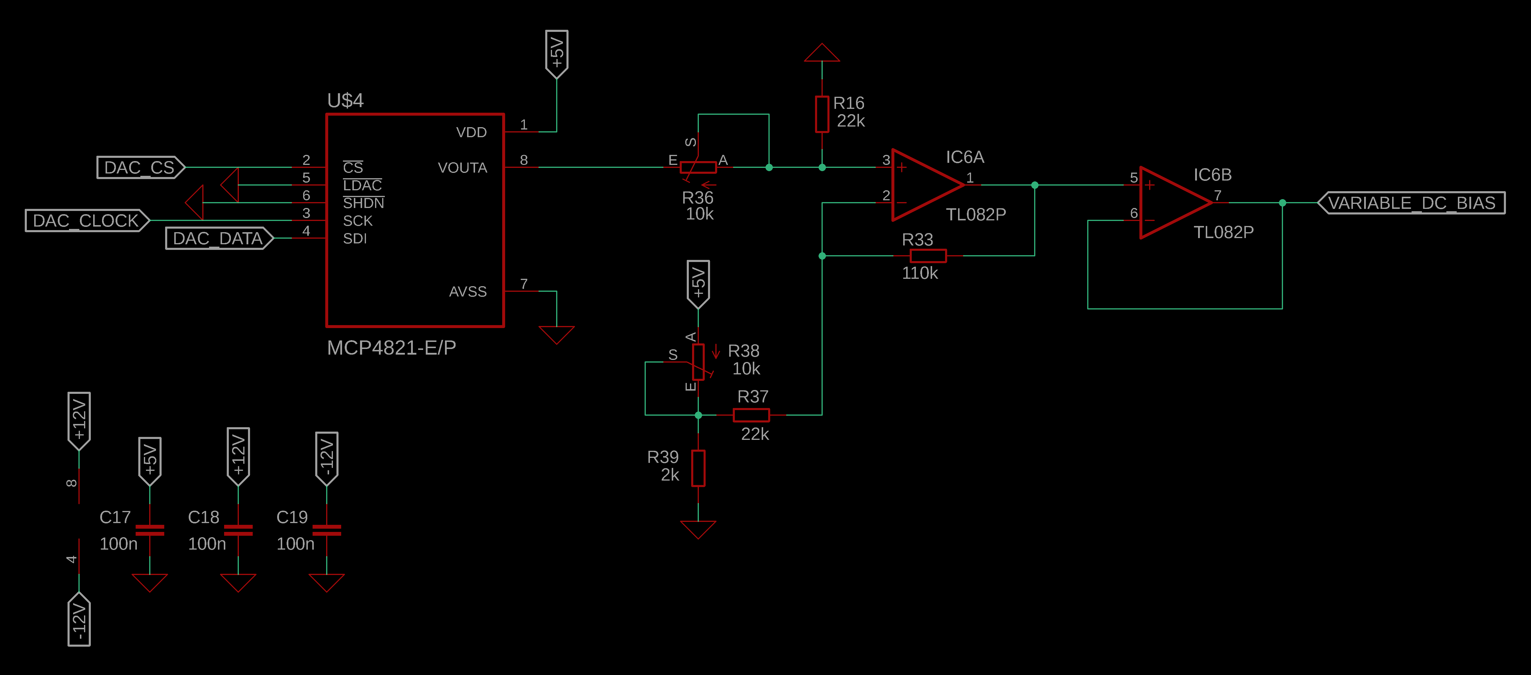 Schematic of final DAC circuit